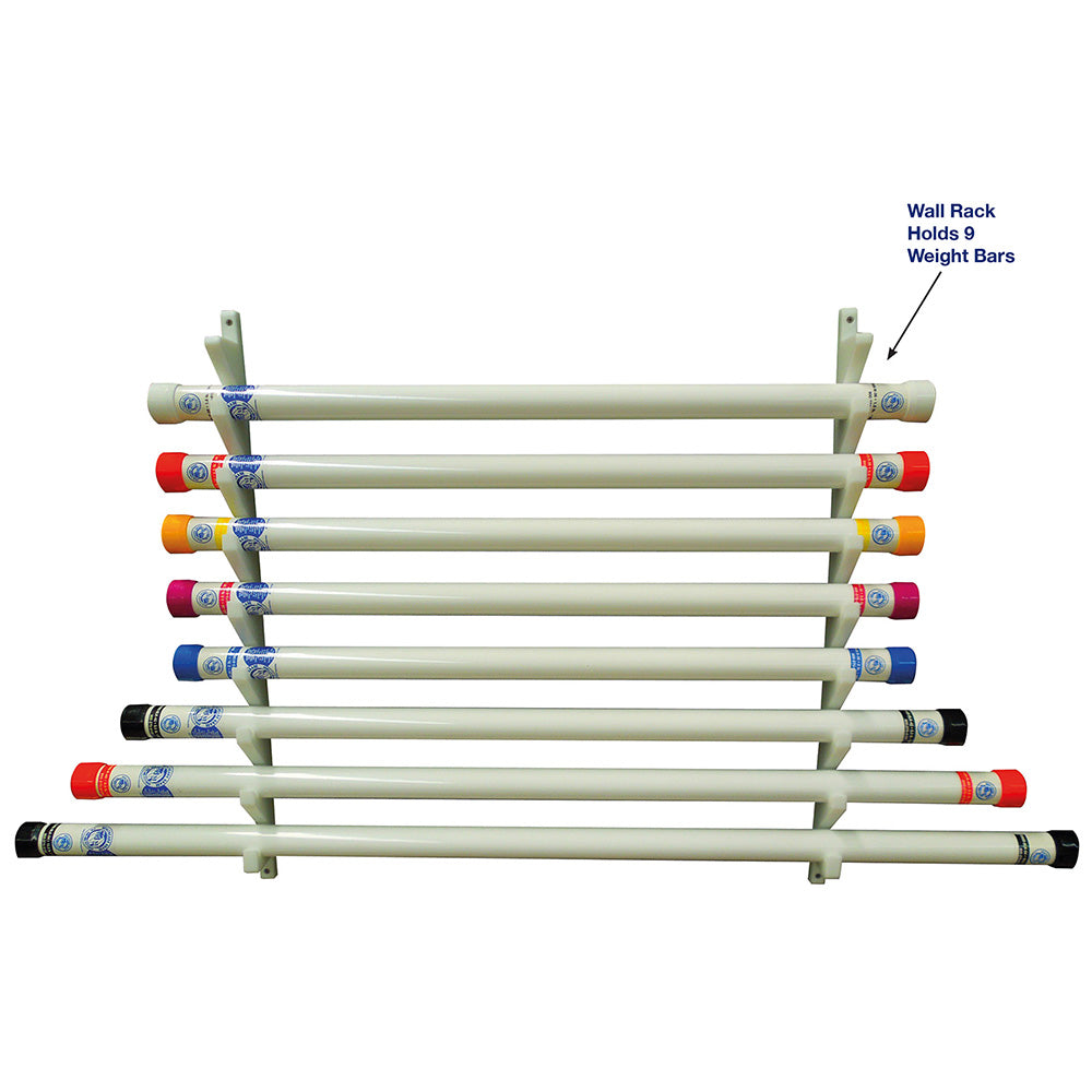 MJM International TRWB-RACK Therapy Rehab Weighted Bars, wall mount storage rack