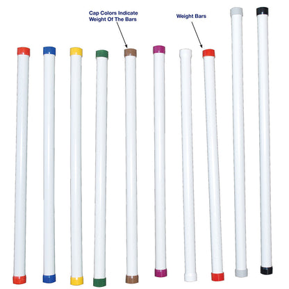 MJM International TRWB-O-36 Therapy Rehab Weighted Bars, ORANGE 3 LBS 36" length