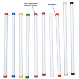 MJM International TRWB-B-36 Therapy Rehab Weighted Bars, BLUE 2 LBS 36" length