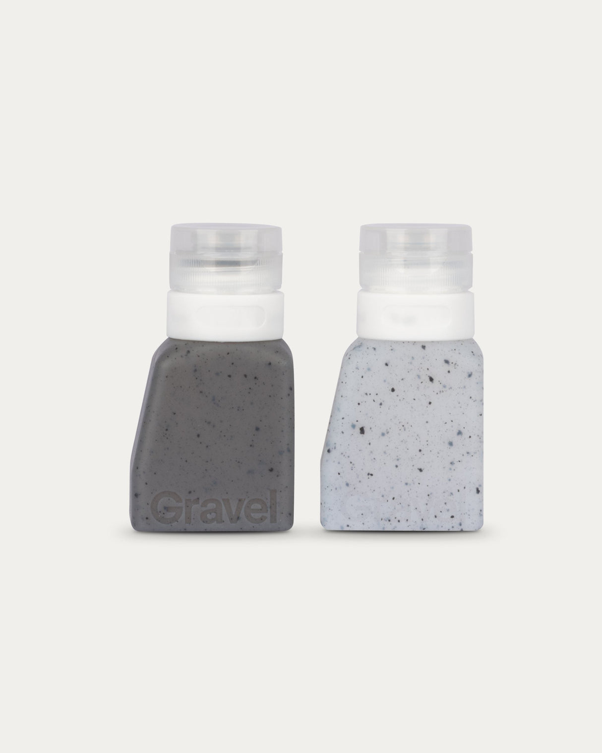 Travel Bottles For Liquids 3oz (89 ml) (Two Pack) | Clear & Gray