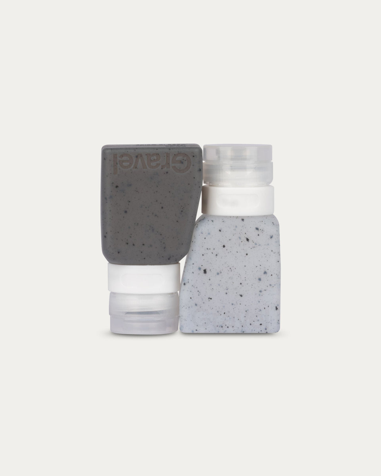 Travel Bottles For Liquids 3oz (89 ml) (Two Pack) | Clear & Gray