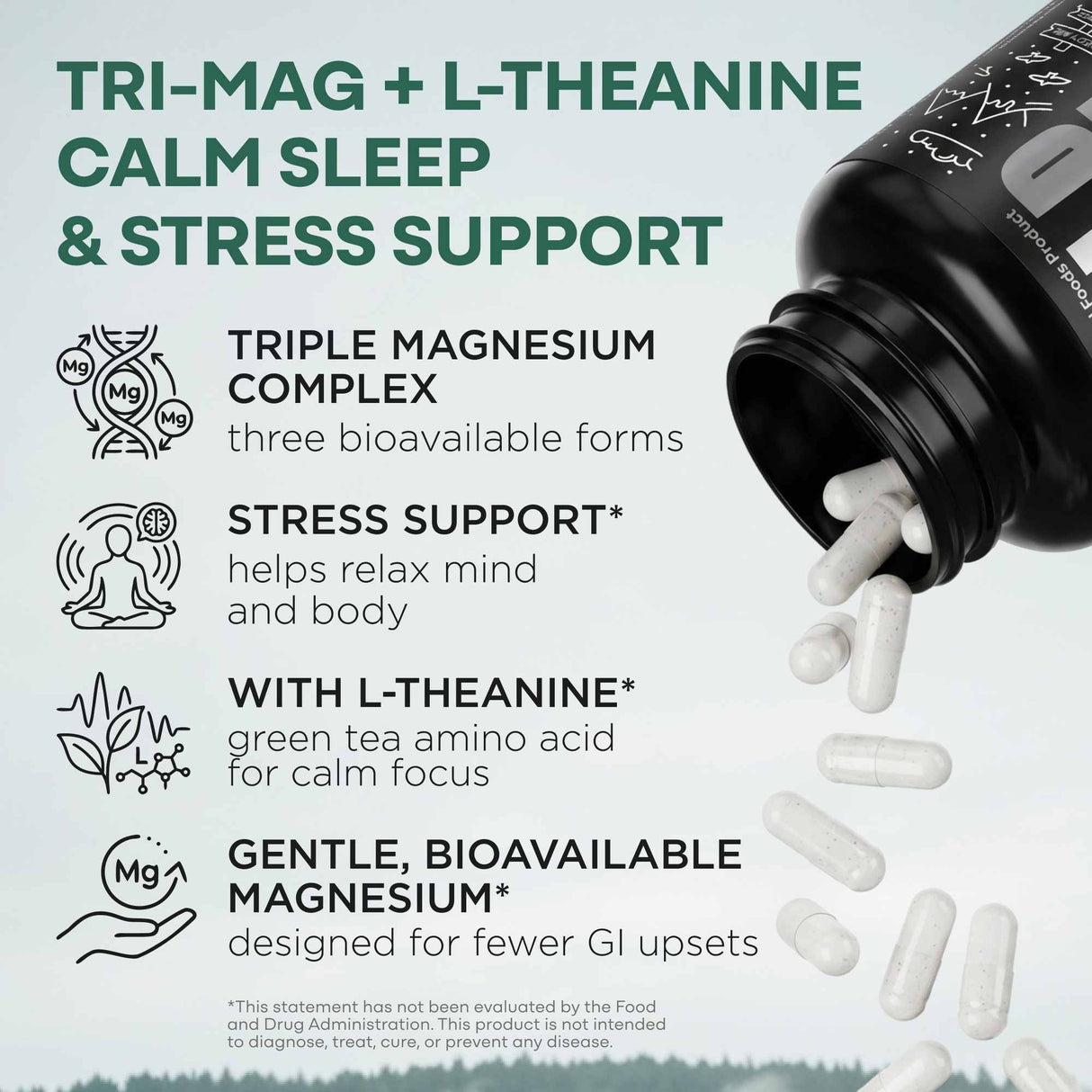 Wild Tri-Mag – Triple Magnesium Complex for Sleep w/L Theanine
