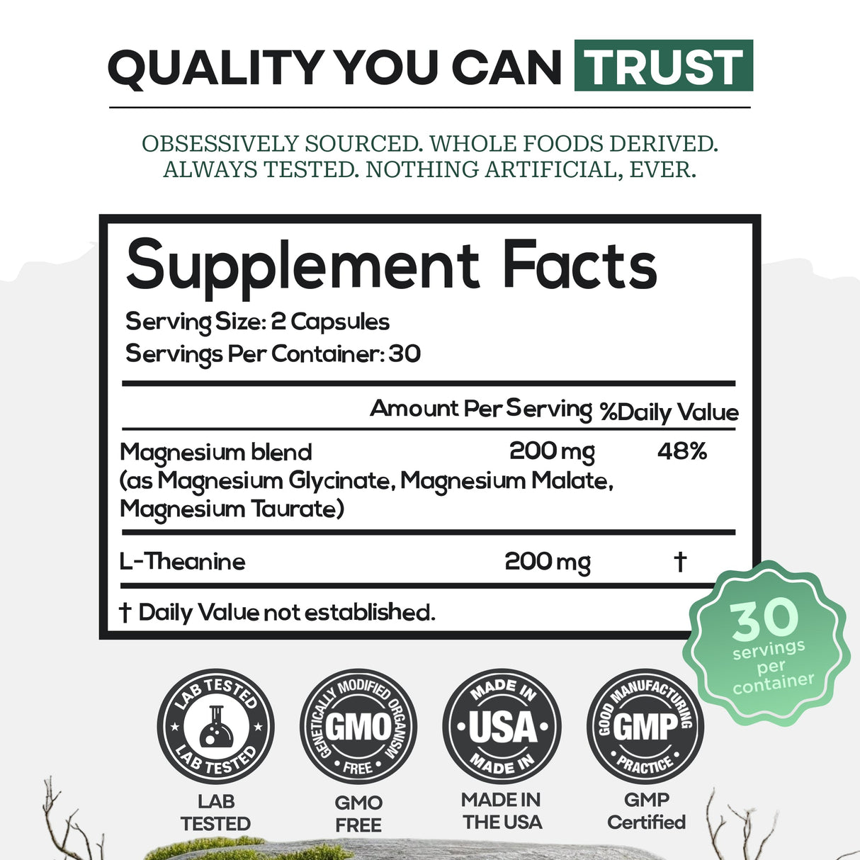 Wild Tri-Mag – Triple Magnesium Complex for Sleep w/L Theanine