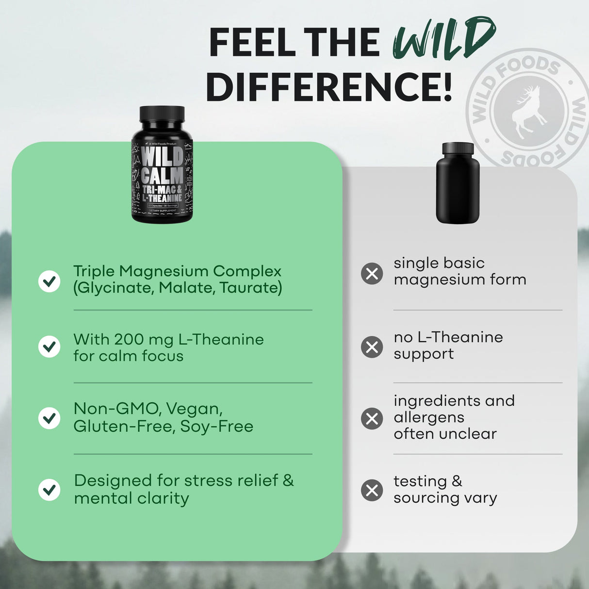 Wild Tri-Mag – Triple Magnesium Complex for Sleep w/L Theanine