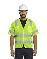 Kiwi High Visibility ANSI/ISEA 107-2020, Type R, Class 3 Dual Band Neon Short Sleeve Safety Vest [R72200]