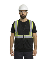 Kiwi High Visibility ANSI/ISEA 107-2020 Reflector Contrast Trimmed Black Safety Vest [R70200]