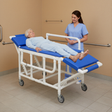 MJM International 920-FD-PAD Shower gurney with fold down head and foot section with closed cell water proof foam pad