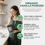 Vanilla Powder, 28 servings - Organic Ground Whole Vanilla Beans