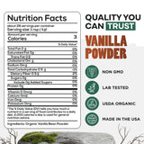 Vanilla Powder, 28 servings - Organic Ground Whole Vanilla Beans