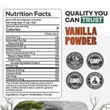 Vanilla Powder, 28 servings - Organic Ground Whole Vanilla Beans