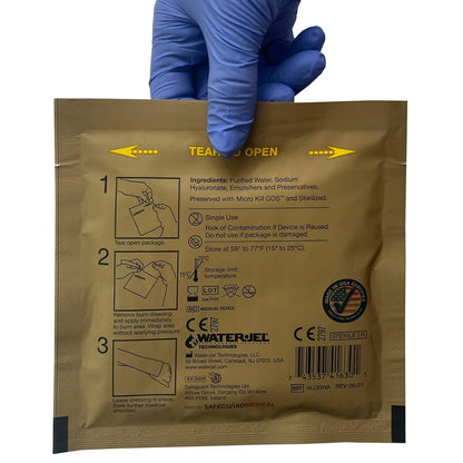 Water Jel Military Sterile Burn Dressing, HA - 4" x 16" (28 Dressings/Case)