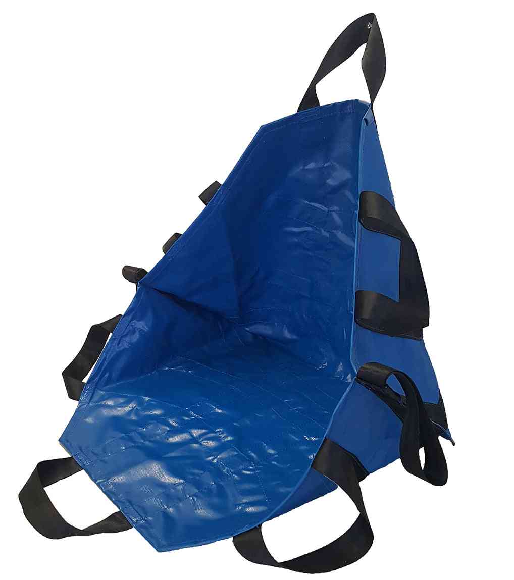 LINE2design Emergency Portable Transport Unit-Seat, Durable 8 Handle Patient Transfer Sheet 36" X 36" Royal Blue All Impervious Material