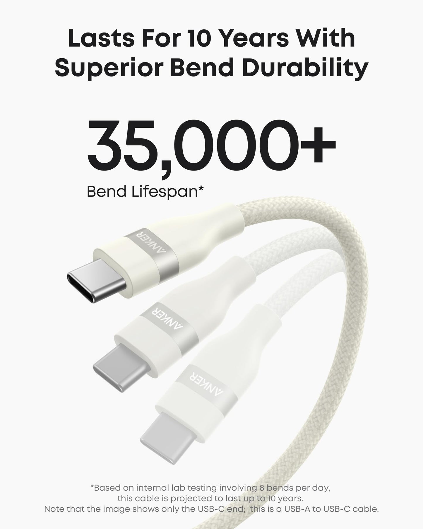Anker USB-A to USB-C Cable (3 ft/6 ft, Upcycled-Braided)