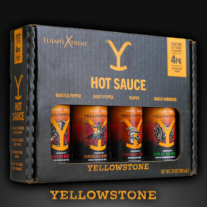 Yellowstone Hot Sauce Variety Pack 4 Bottles