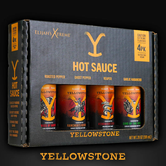 Yellowstone Hot Sauce Variety Pack 4 Bottles