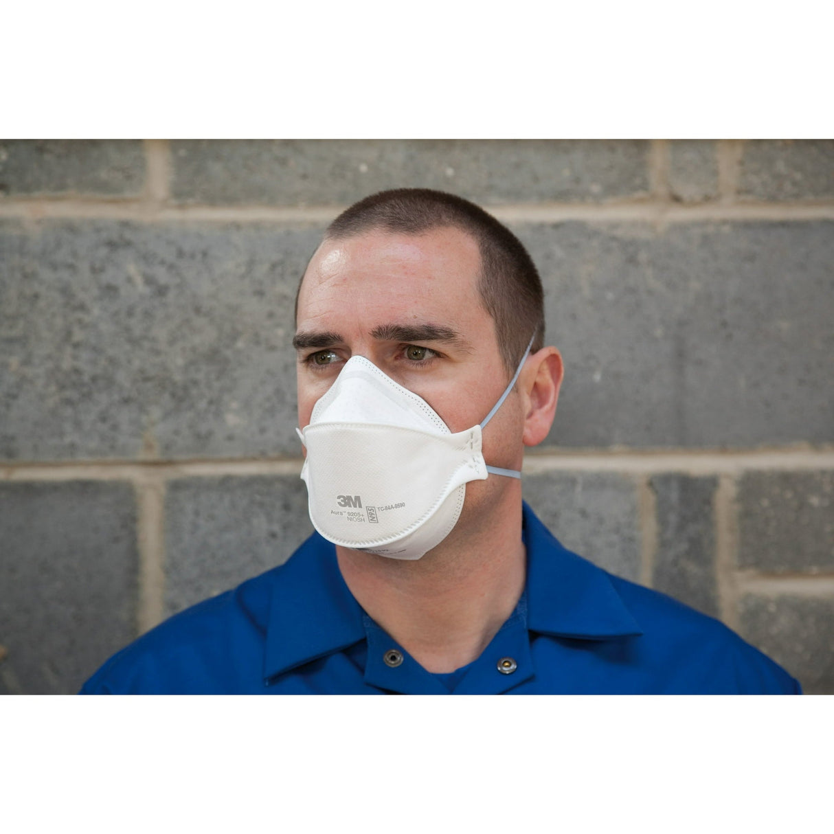 3M 440pcs Aura 9205+ Particulate Respirator N95 Face Mask, Regular Size, Individually wrapped & Flat Fold