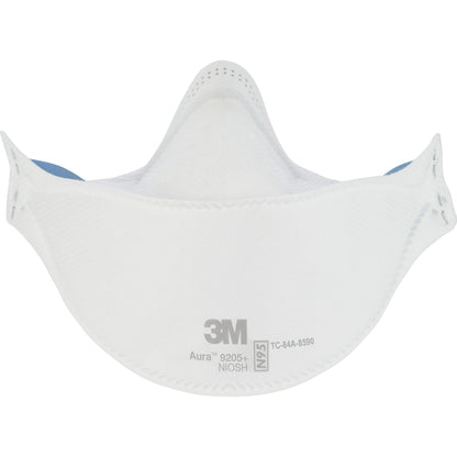 3M 440pcs Aura 9205+ Particulate Respirator N95 Face Mask, Regular Size, Individually wrapped & Flat Fold