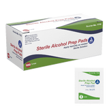 Dynarex Alcohol Prep Pad - Sterile, Large, 100/bx, 10bxs/case (1000 Count)