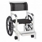 MJM International 130-18-24W-SL Self-Propelled Aquatic / Rehab Shower Transport Chair 18" Internal Width 250 Lbs Weight Capacity