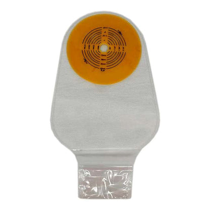 Safe N Simple 9" Drainable 1-Piece Pouch Standard Wear Cut-to-Fit Transparent with Soft Tail Closure (80 Count)