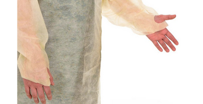 Cardinal Health Over-The-Head Spunbond Protective Gown Universal, yellow 1ea/bag, 100 bags/cs