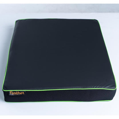 Feather Comfort Cushion - 22" Wide, Green Trim