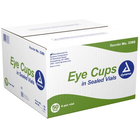 Dynarex Eye Cups in a Vial, 6ea/vials, 50vials/cs (300 Count)