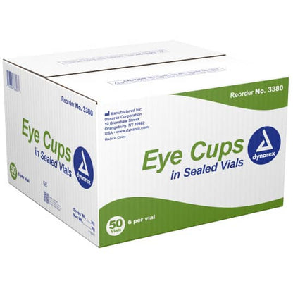 Dynarex Eye Cups in a Vial, 6ea/vials, 50vials/cs (300 Count)