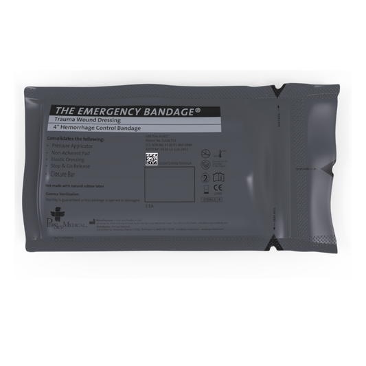 Persys Medical Emergency Bandage Next Gen, Black  - Military (4")  (Case of 100)
