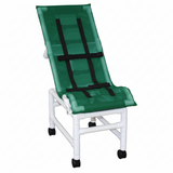 MJM International 191-XLC Reclining bath / shower chair (X-LARGE), with base & casters, 225 lbs weight capacity