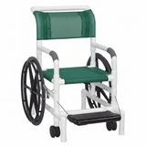 MJM International 130-18-24W-SL Self-Propelled Aquatic / Rehab Shower Transport Chair 18" Internal Width 250 Lbs Weight Capacity