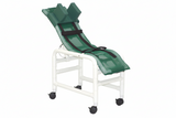 MJM International 191-MC-HB Reclining bath / shower chair (MEDIUM), with base & casters, with head bolster, 130 lbs weight capacity