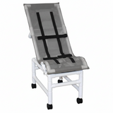 MJM International 191-XLC Reclining bath / shower chair (X-LARGE), with base & casters, 225 lbs weight capacity