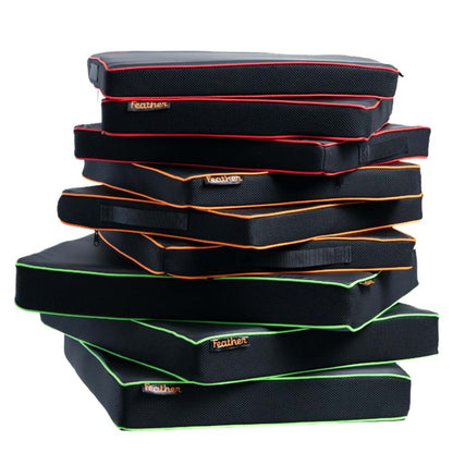 Feather Comfort Cushion - 22" Wide, Green Trim