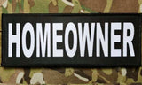 HOMEOWNER Patches (3” x 10”) Pair of Reflective Hook and Loop