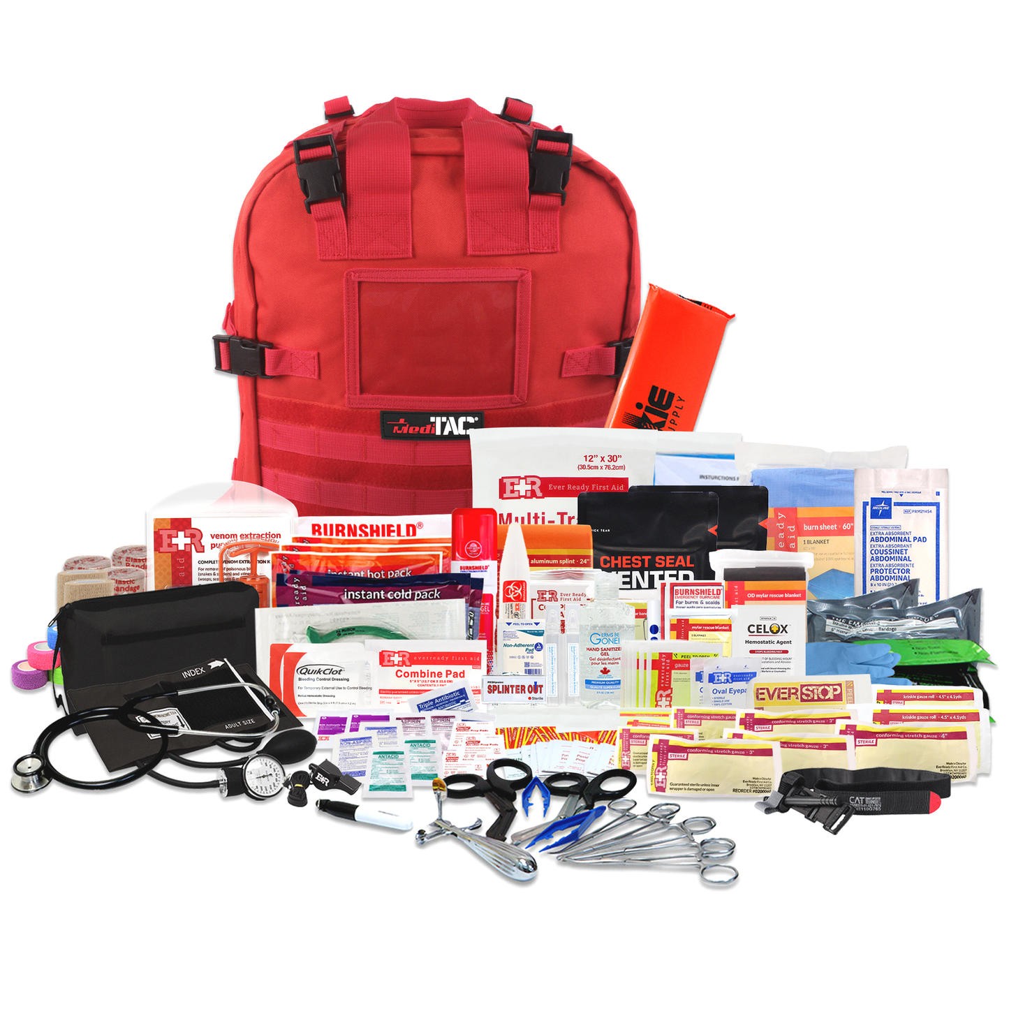 Deluxe Tactical Medical Kit with CAT Tourniquet & Bleeding Control