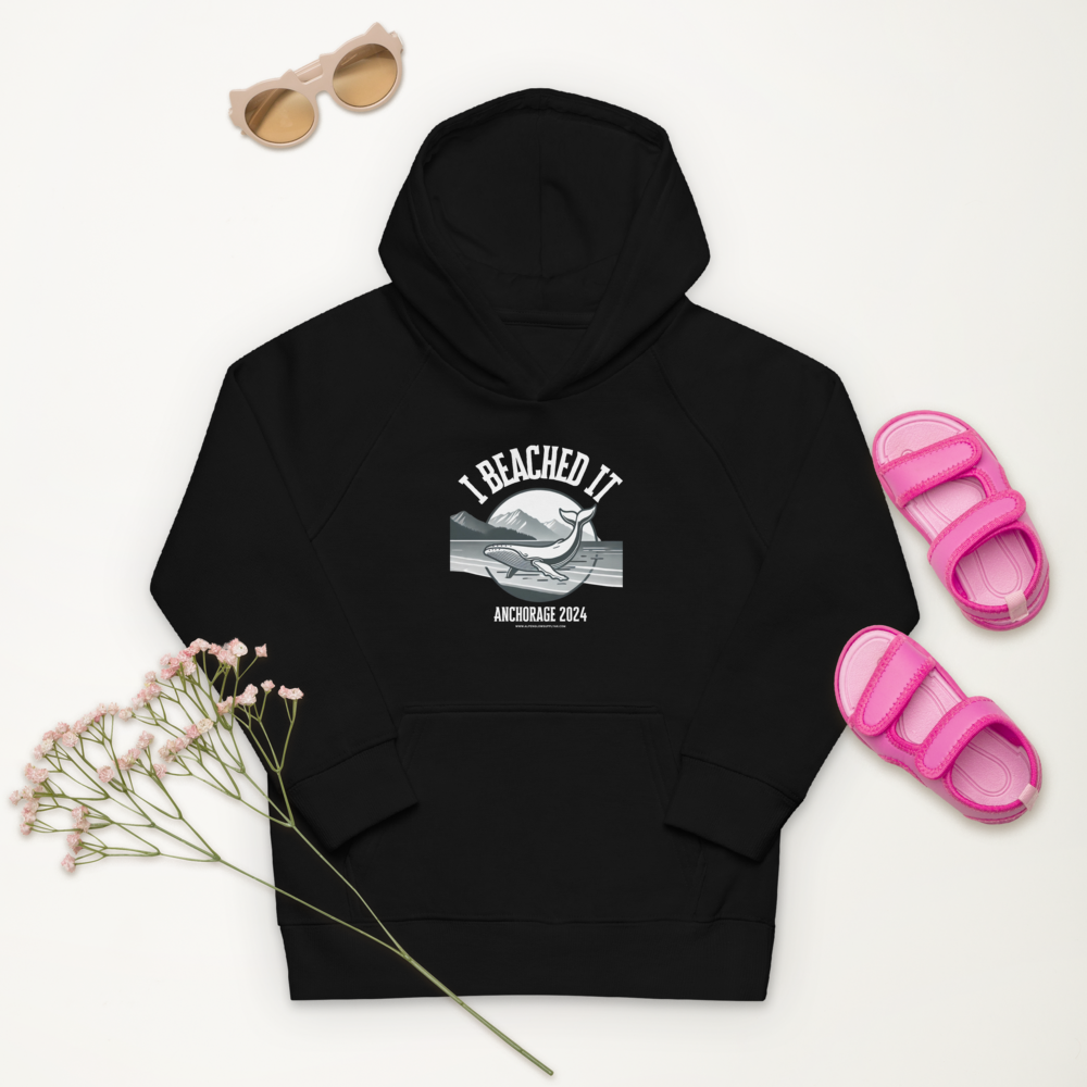 2024 Anchorage Beached Whale | Kids Eco Hoodie | Dark Colors