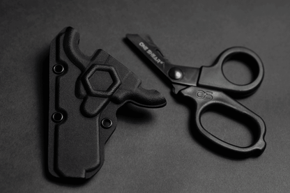 Black MINI Compact EMT and First Responders Rescue Shears Kydex Holder | ONE SHEAR®
