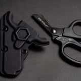 Black MINI Compact EMT and First Responders Rescue Shears Kydex Holder | ONE SHEAR®