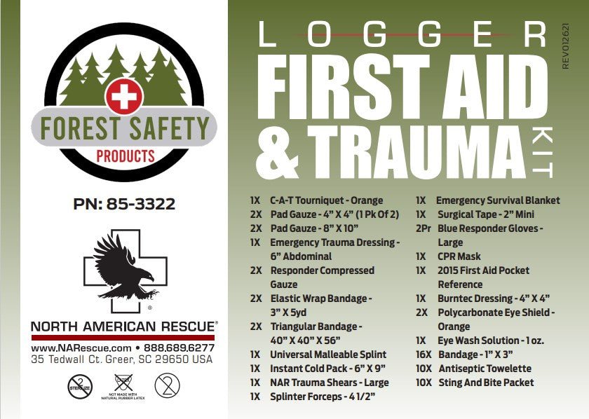 Logger’s First Aid and Trauma Kit – OSHA Compliant