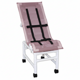 MJM International 191-XLC Reclining bath / shower chair (X-LARGE), with base & casters, 225 lbs weight capacity