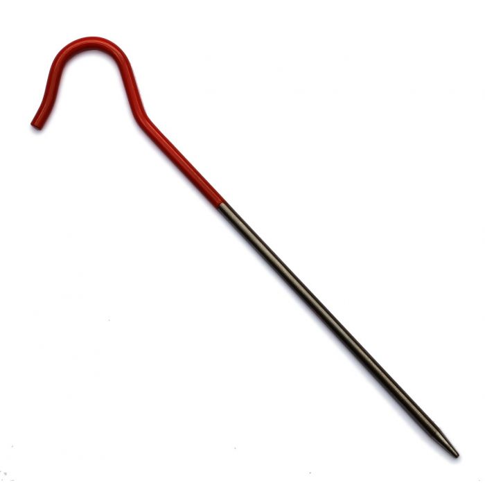 TITANIUM TENT STAKE - FLUORESCENT ORANGE HEAD