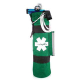 Portable Oxygen Cylinder Sleeve Bag Star Of Life - Zippered Storage Tank Pouch w/ Adjustable Straps - Green