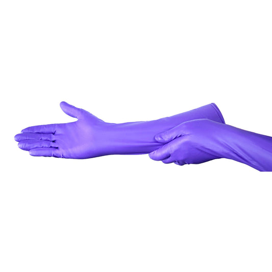 Halyard 400ct Purple Nitrile Max Exam Gloves Non-Sterile Powder-Free 11 Mil, 16" Purple