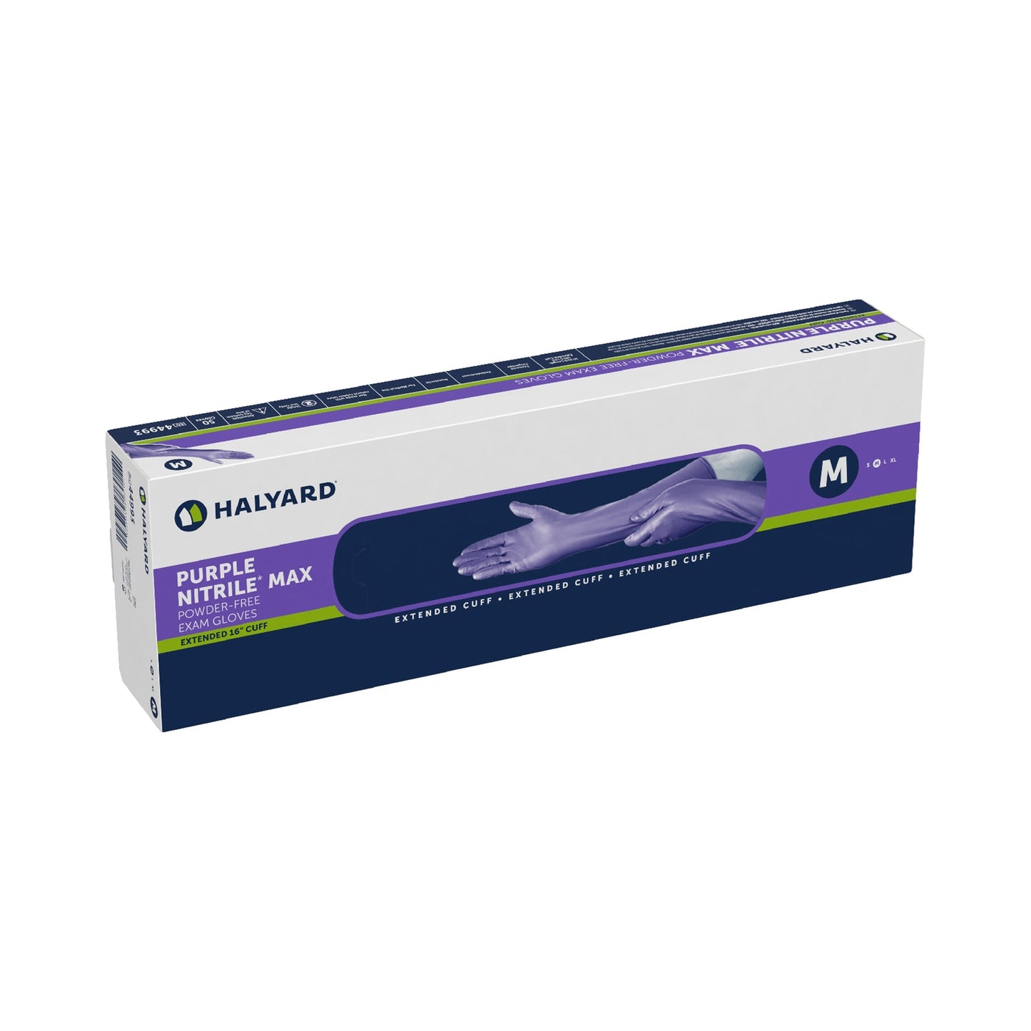 Halyard 400ct Purple Nitrile Max Exam Gloves Non-Sterile Powder-Free 11 Mil, 16" Purple