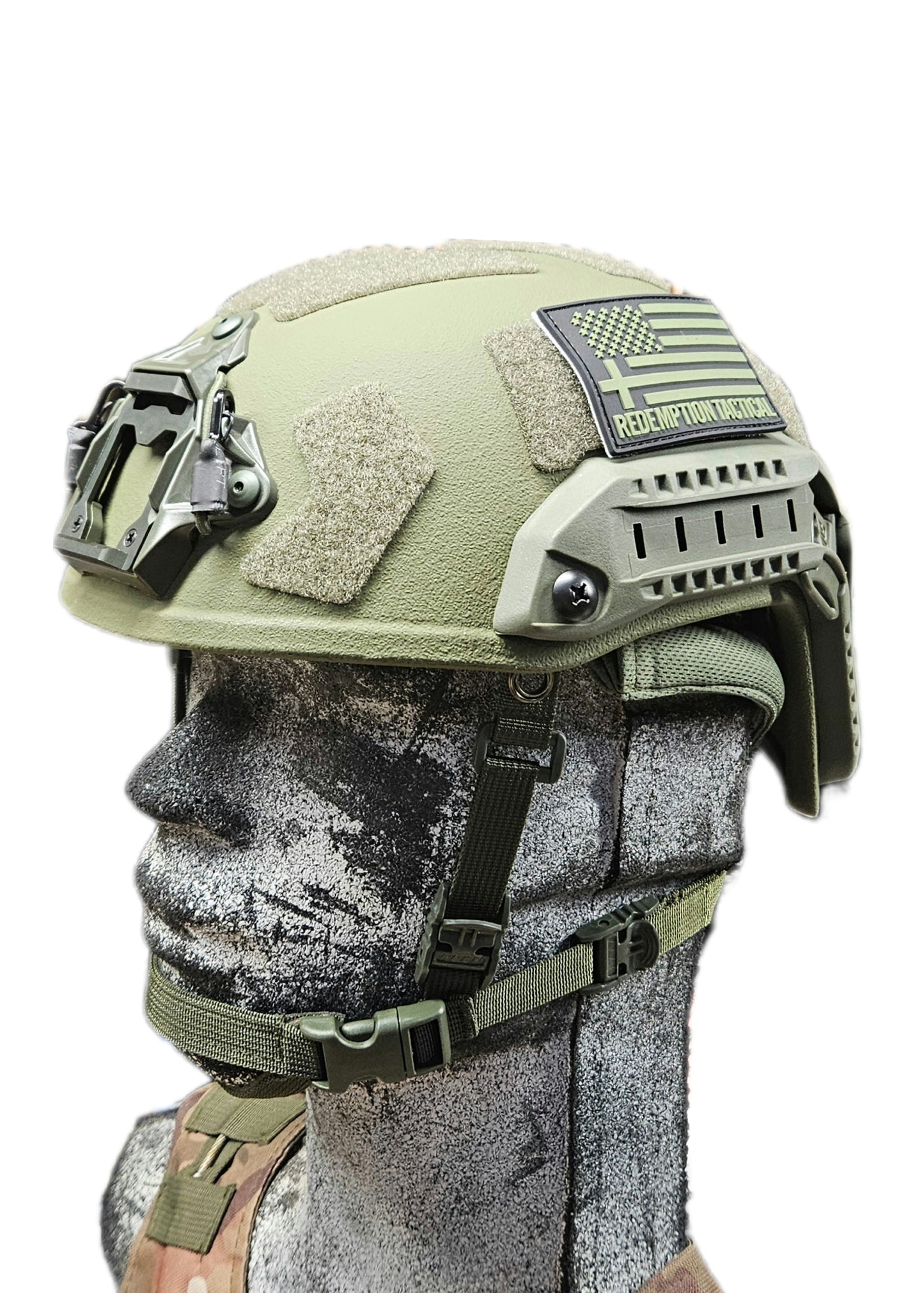 Ballistic Helmet RT2 High Cut Helmet: Tested to LEVEL IIIA (Included Arc Rails, Padding, Straps)