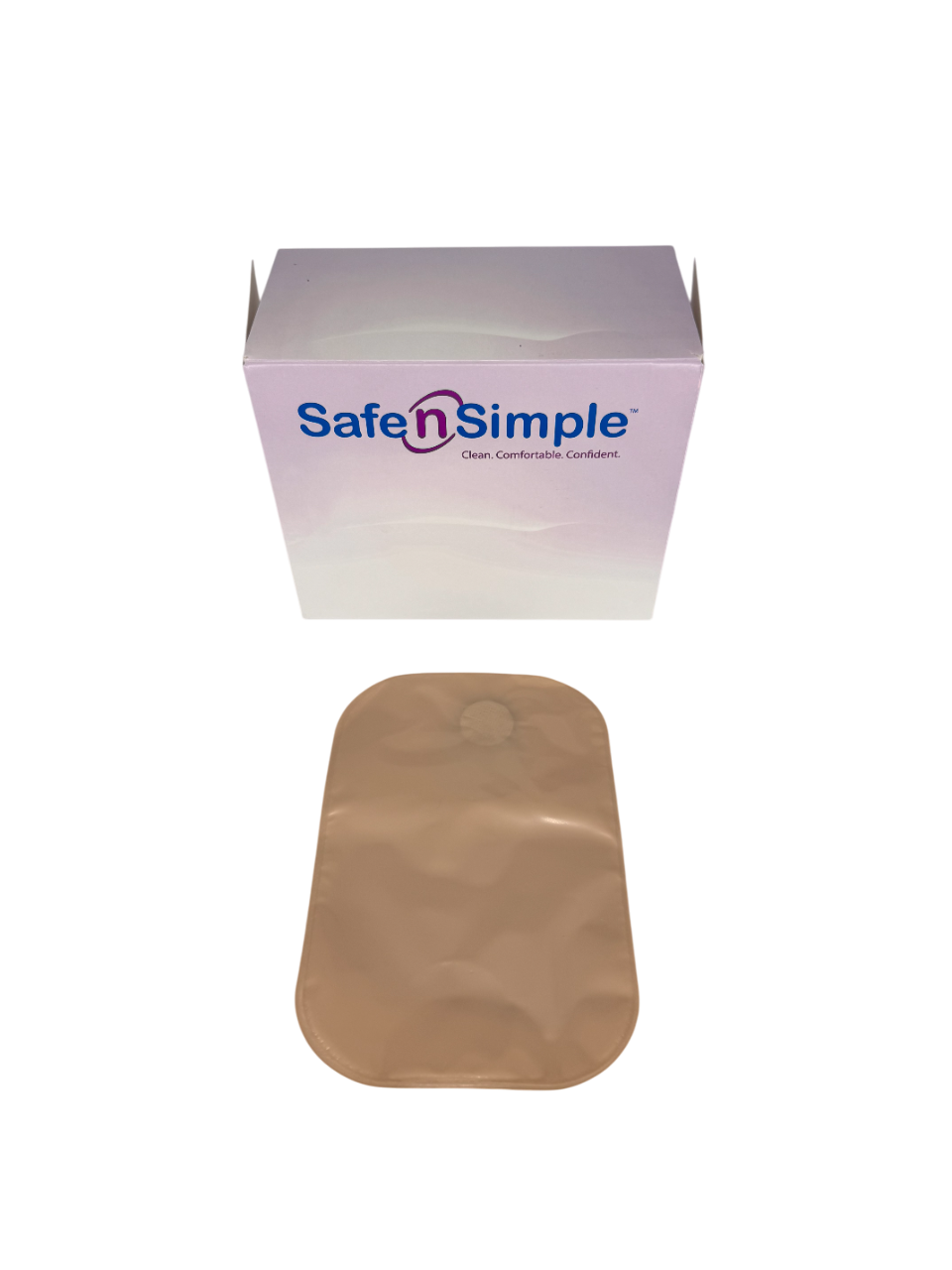 Safe N Simple 8" Closed 2-Piece Pouch Beige with Filter, Flange with Belt Tabs (240 Count)
