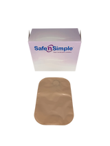 Safe N Simple 8" Closed 2-Piece Pouch Beige with Filter, Flange with Belt Tabs (240 Count)