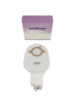 Safe N Simple 9" Urostomy 2-Piece Pouch Transparent, Flange with Valve and Belt Tabs (80 Count)