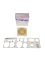 Safe N Simple 2-Piece Wafer Extended Wear Convex with Tape Collar Beige 45mm 1 3/4" Flange, Pre Cut Stoma Opening